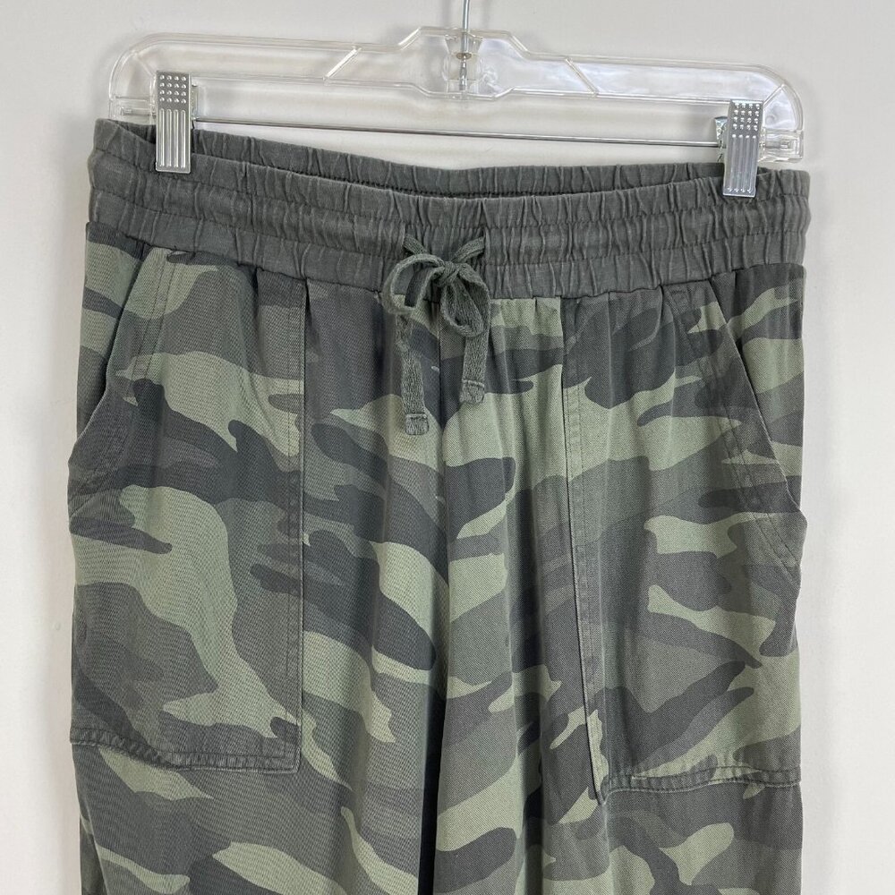 Splendid Womens Small Green Camouflage Joggers Camo‎ Drawstring Waist Pants - Picture 3 of 9